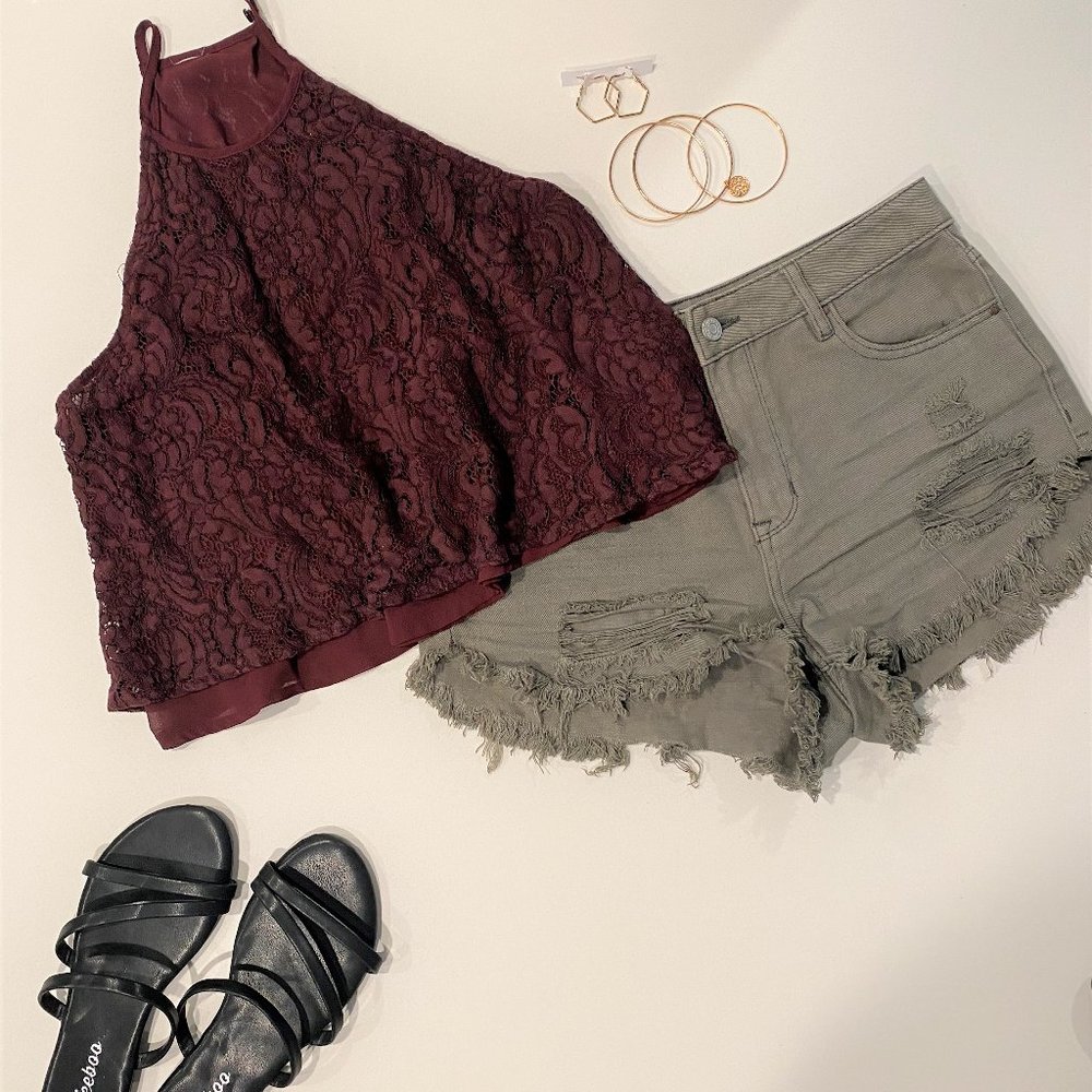 Pacsun Shorts & 2 tops